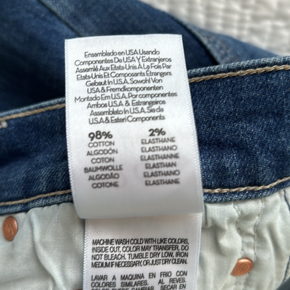 * sold * MOTHER NWT Full Pipe Flood It’s a Small World Jeans size 26 high waist - Picture 13 of 16